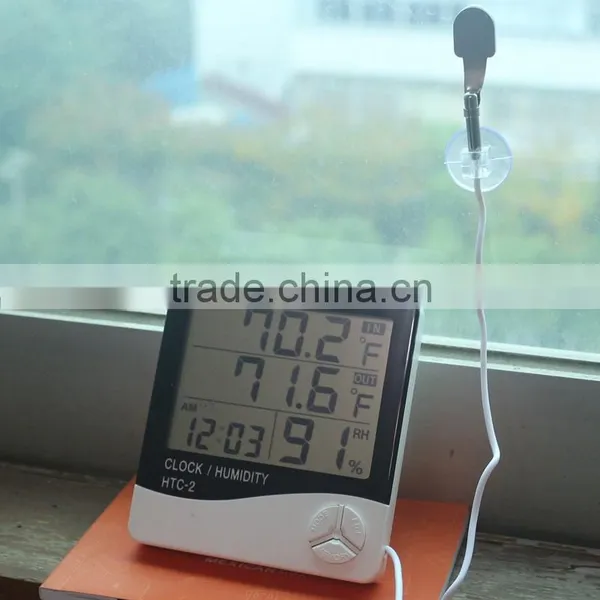 Digital LCD Thermometer Hygrometer Electronic Temperature Humidity Meter Weather Station Indoor Outdoor Tester Alarm Clock Probe photo-6