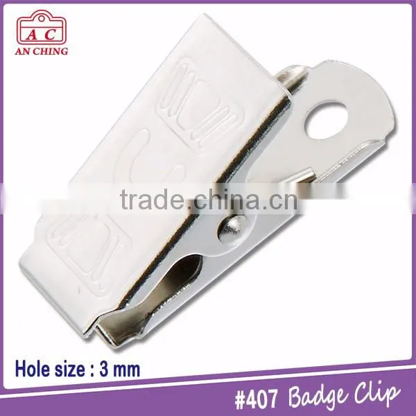 Metal Bulldog Clip for Badge Holder With Customized Hole Size photo-2