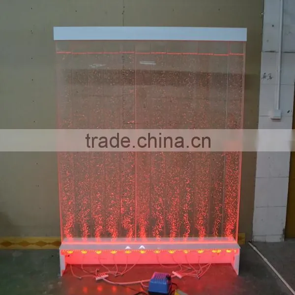 Home Decorative Acrylic LED Water Bubble Wall, Red Bubbling Water Fountain