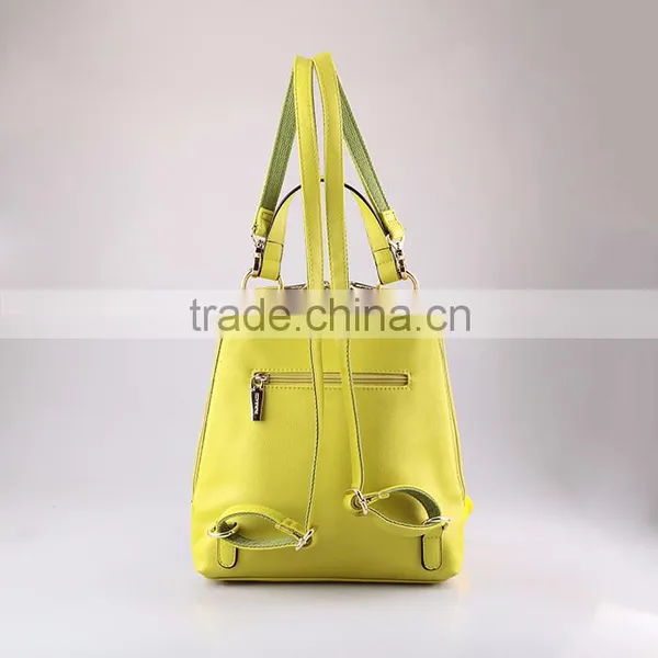 4066 Wholesale Candy Color PU Leather Backpack Ladies Handbags photo-4