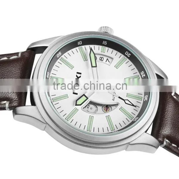 Sport Type Automatic Mechanical Watches Men Genuine Leather Wrist Watch photo-5