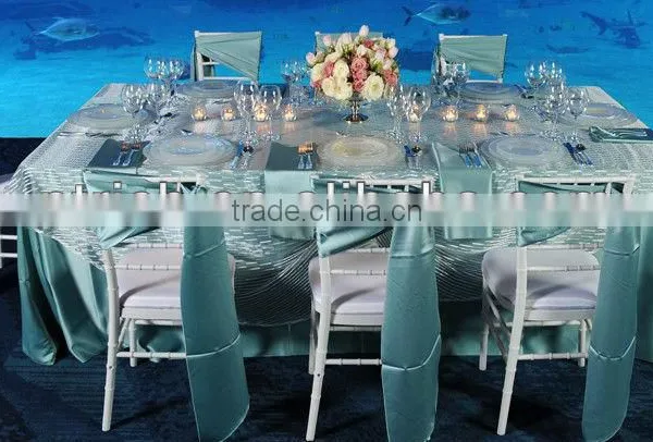 Plain Sash for Chair Cover, Satin Chair Sash for Wedding Decoration