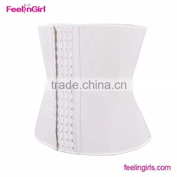 High Quality Nude Latex Rubber 4 Row Hooks Waist Trainer Corset photo-4