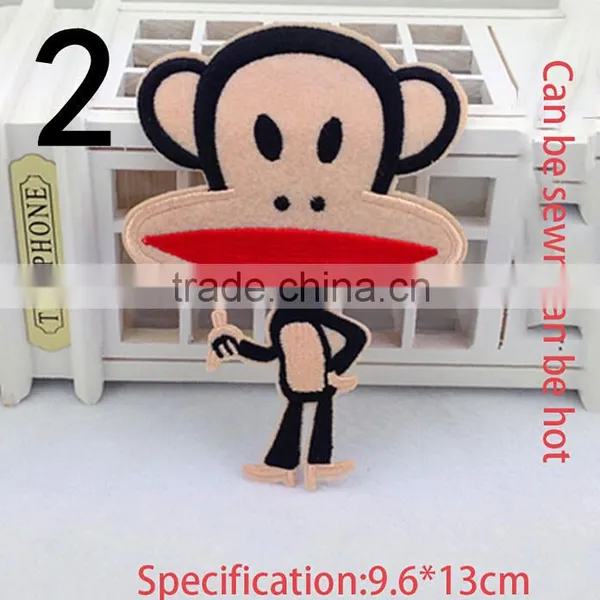 Variety Monkey Modeling Clothes Patch Stickers Cartoon Badge Garment Appliques Affixed Stickers DIY Woven Label Patch