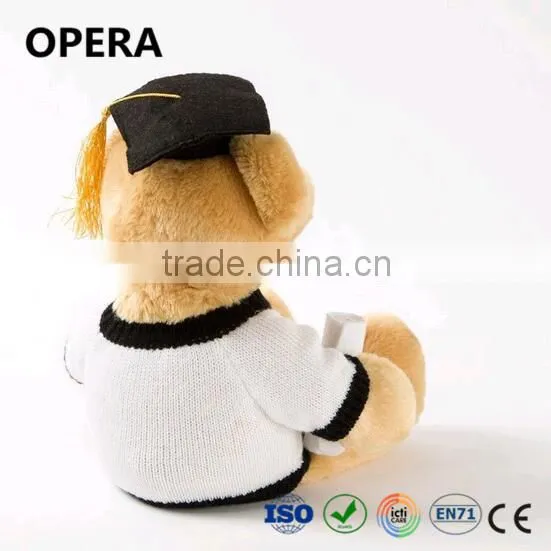 Funny Hand Made Stuffed Brown 2016 Graduation Teddy Bear