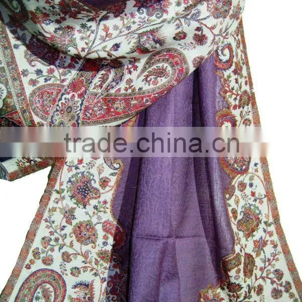 Wool Cutwork Kani pashmina Scarf