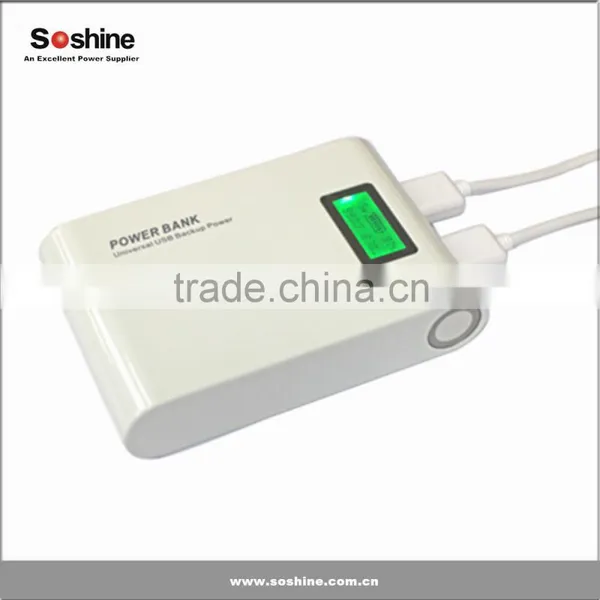 Soshine High Capacity LCD Universal Power Pack for IPhone IPad Mobile Phone or Other Devicse External Portable Power Bank photo-2