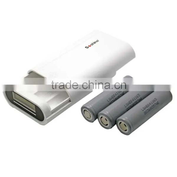 Soshine LCD Power Bank External Battery 3 Slot 18650 Battery Charger Box Power Supply Usb Battery Charger 18650 Box photo-2