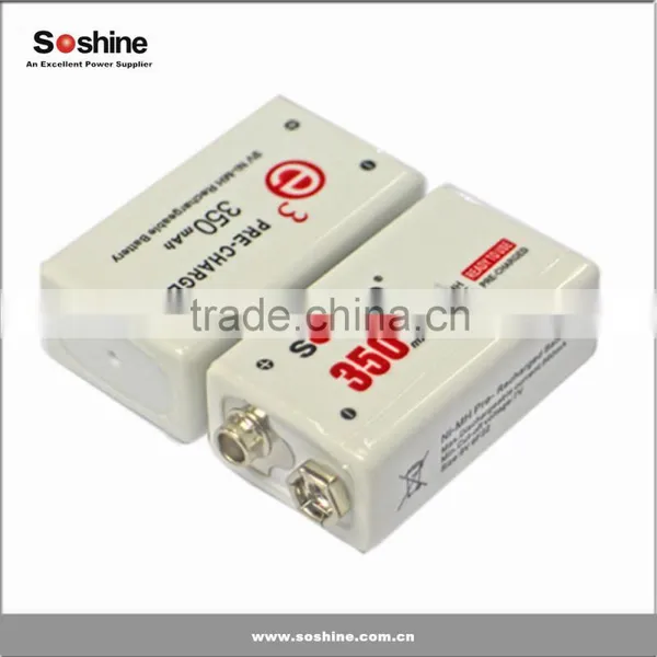 Soshine NI-MH Battery 9 Volt 9V NIMH Rechargeable Battery 350mah From China Manufacturer photo-5