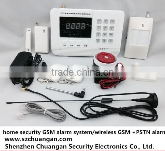 99 Wireless Two Way Intercom Home Security GSM PSTN Alarm System Wireless With Keypad