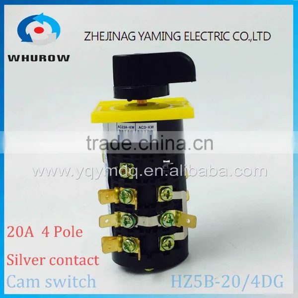 Cam Switch HZ5B-20/4 Combination Changeover Rotary Switch 3 Positions (1-0-2) 4 Poles High Quality AC50Hz 20A 380V photo-2