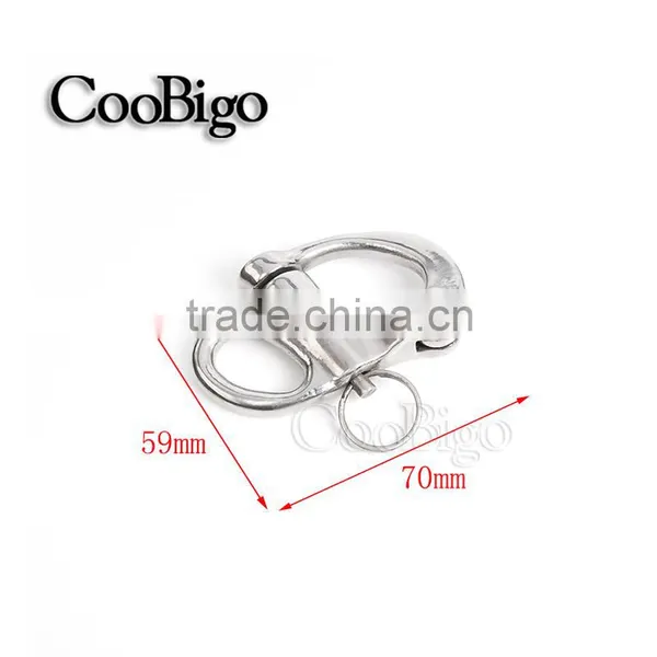 Stainless Steel Swivel Spring Snap Shackle Bail Rigging Boat Marine Hardware #FET017-70