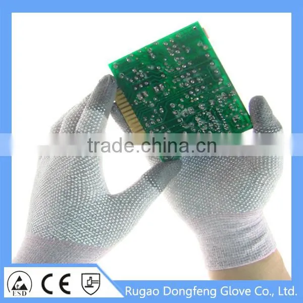 Antistatic PVC Dotted Gloves Double Dotted ESD Gloves