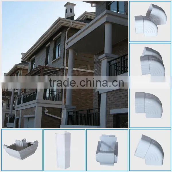 Wholesale Price Wanael Anti-fading Brown, Dark Grey PVC Square Roof Gutter, UPVC Gutter photo-3
