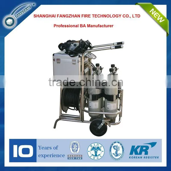 Stainless Steel Trolley Breathing Apparatus With 2 Cylinders