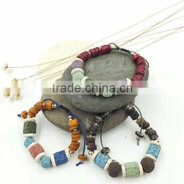 Bob Trading Custom Volcanic Lava Rock Stone Bracelet Women Gold Bracelet Crystal Bracelets