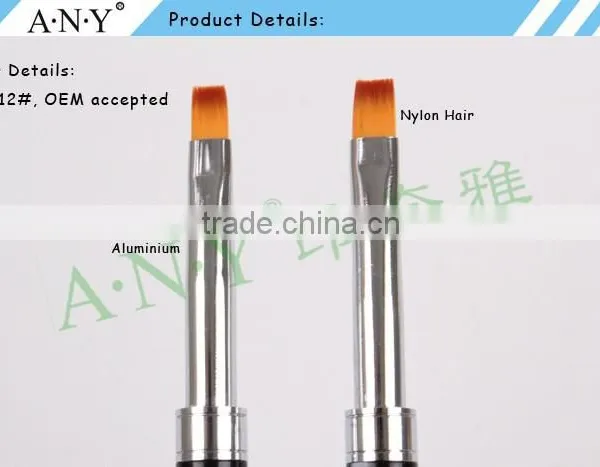 ANY Nail Artist Using UV Gel Nail Beauty Nylon Hair Nail Art Flat Brush UV Gel Art photo-3