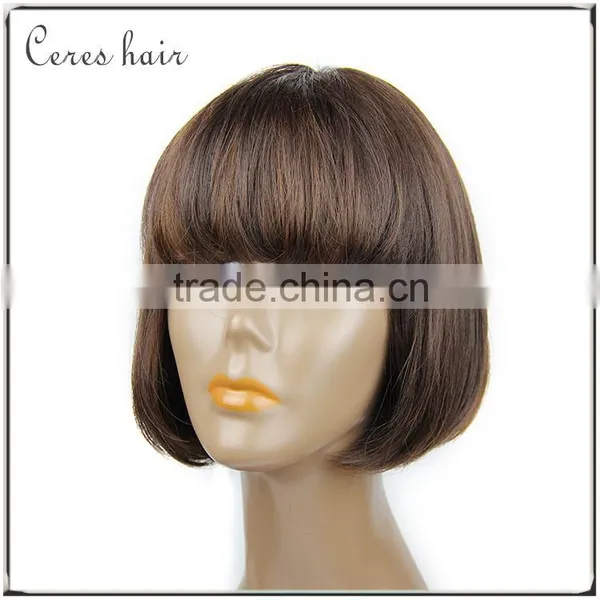 Wholesale High Temperature Fiber Synthetic Wig With Bangs Top Quality Futra Fiber Bob Wig photo-3
