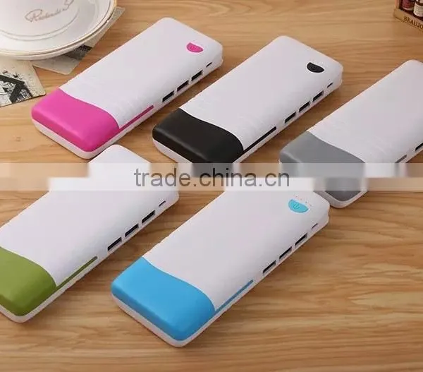 Portable Power Bank for Smartphones 12000mAh FashionableTriple USB Out With Table Lamp photo-2