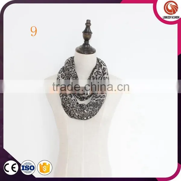 Wholesale Leopard Infinity Scarf Fleece Snood Custom Scarf Soft Polar Heated Scarf Manufacturers photo-2