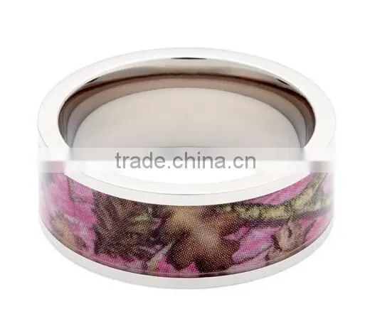 New Design Latest Fashion Red Tungsten Camouflage Ring photo-2