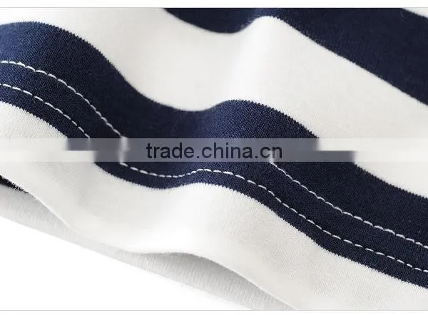 Wholesale Clothing High Quality 100%cotton o Neck Stripes Tshirts Bulk With Chian Clothes Factory Supplier's Choice photo-5
