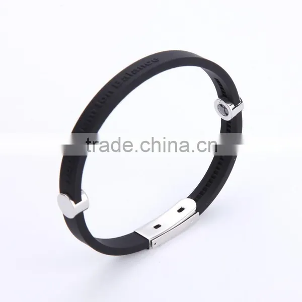 Noproblem P023 Friendship Hygienic Personalized Sports Elastic Power Bracelet for Couple photo-2