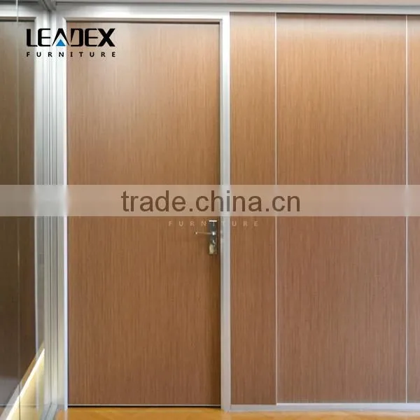Clear Tempered Full High Partition Office Glass Doors With MFC photo-2