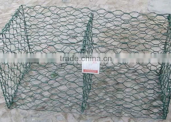 Rock Filled Galfan Wire+pvc Coated Gabion Baskets/gabion Box 2m*1m*1m photo-2