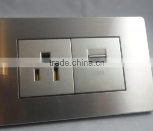 110V American Design Wall Electric 1 Gang Switch+ 15A Socket photo-6