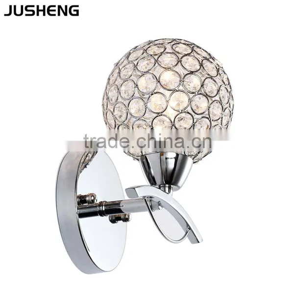 E14 Modern Indoor K9 Crystal Ball Wall Lamp Decorative Living Room Stair Lighting 110-240v ac
