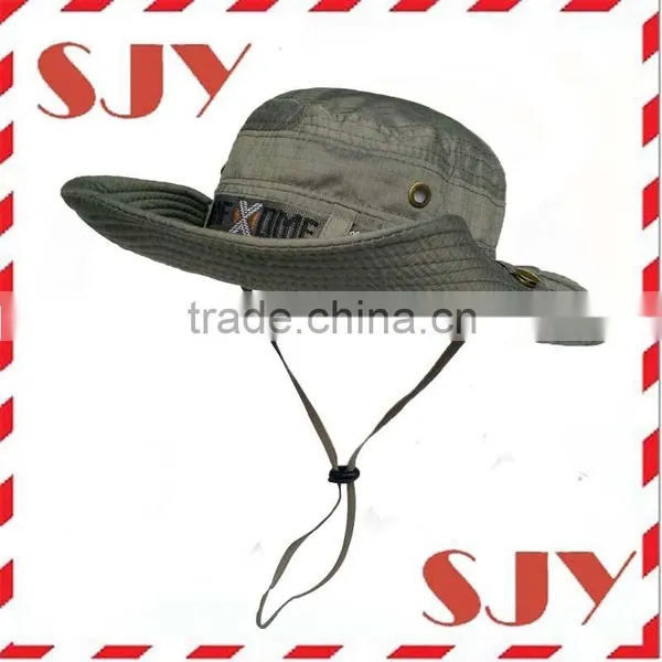 Outdoor Sportswear Fisherman Sun Hats Bucket Hat With Adjustable Pull String photo-3