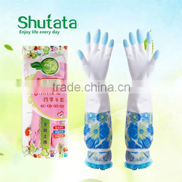 Kitchen Cleaning Washing Household Dishes Thickened Long Waterproof Gloves Daily Protective Emulsion photo-4