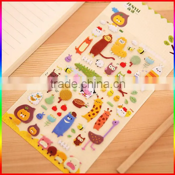 Factory Sell Kids Carcoon Cheaper Puffy Sticker photo-2
