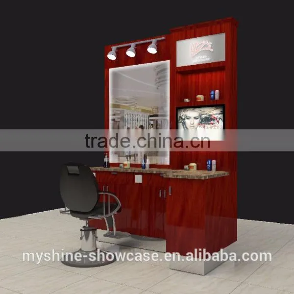 Glossy Soft Fashion Barber Kiosk for Barber Shop photo-5
