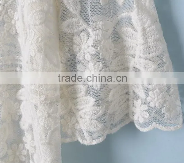 Hot Sale Short Sleeve Lace Beach Cardigan photo-3