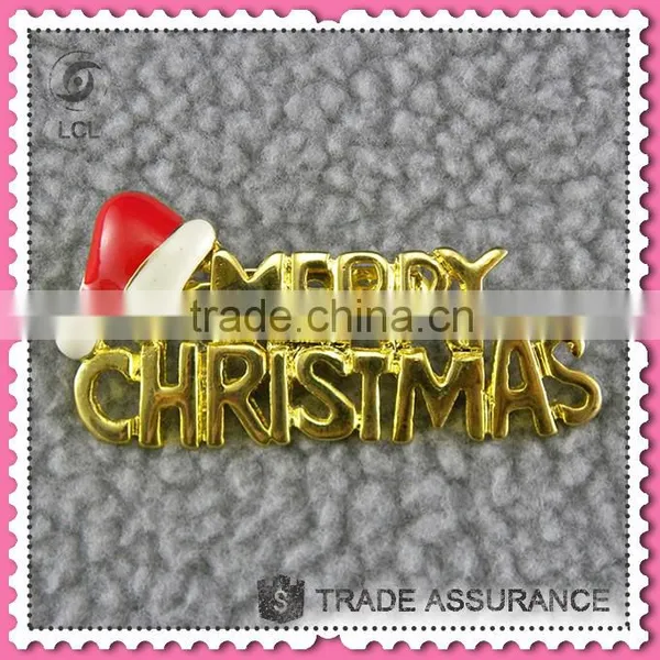 Christmas Alphabet Letter Brooches, Low Price Safety Pin Brooch photo-4