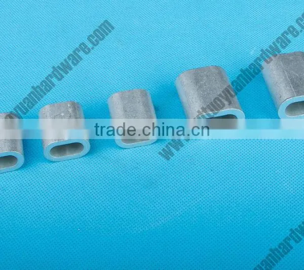 China Wholesale US Type Sleeve Oval Aluminium Wire Rope Duplex Ferrules photo-2