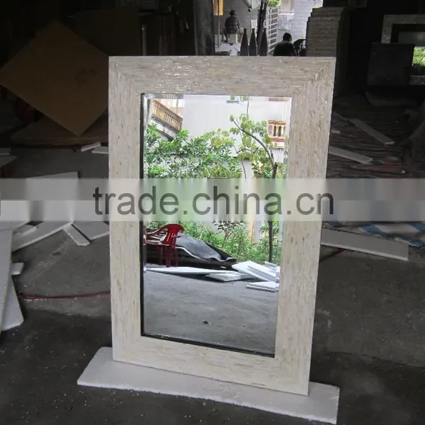 Sophisticated Design Mirror Frame With Mother of Pearl Inlaid Made in Vietnam photo-3