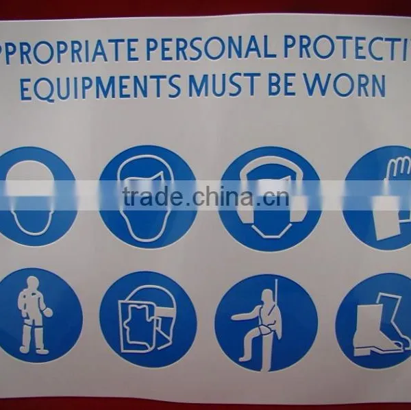 High Quality Custom Self Adhesive Pvc Safety Sign Sticker photo-2