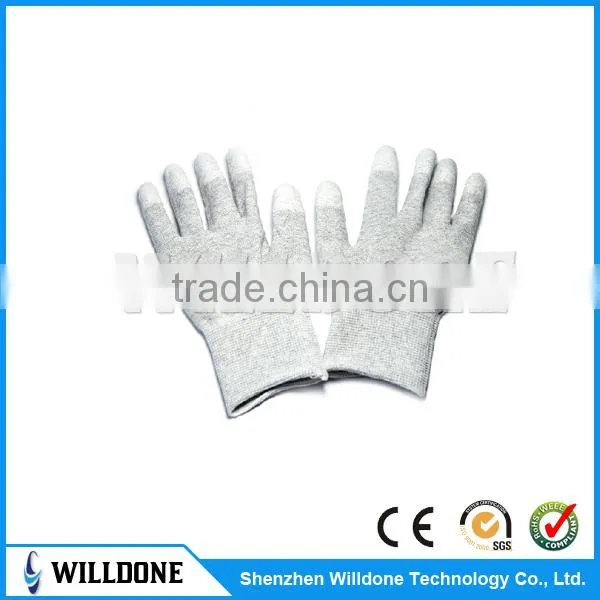 Best Quality ESD Top PU Coated Carbon Fiber Gloves photo-5