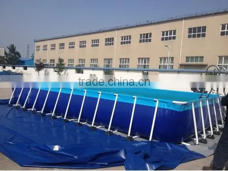 Steel Frame Above Ground Rectangular 4m SWIMMING POOL Filter Pump Mobile Swimming Pool photo-5
