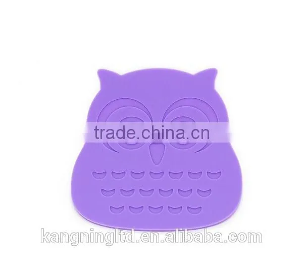 Owl Shaped Silicone Waterproof Heat Resistant Table Mat&silicone Baking Mat*silicone Coaster&silicone Placemat photo-4