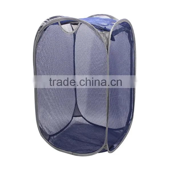Pop up Collapsible Foldable Laundry Mesh Basket Hamper photo-2