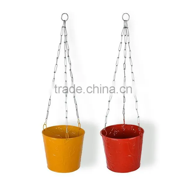 Outdoor Iron Planters | Decorative Metal Hanging Basket Planters photo-2
