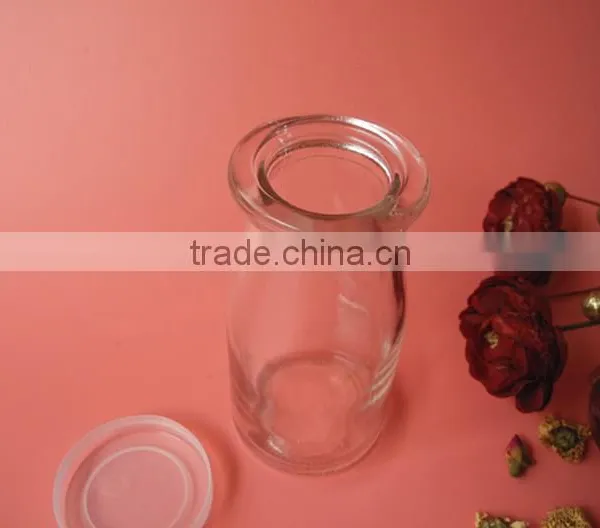 180ml Round Shape High Glass Milk Yogurt Bottle With Cap photo-3