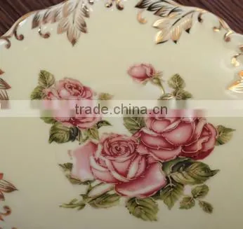 New Porcelain Ivory Color Rose Tea Cup and Saucer Set for Tea Coffee photo-5