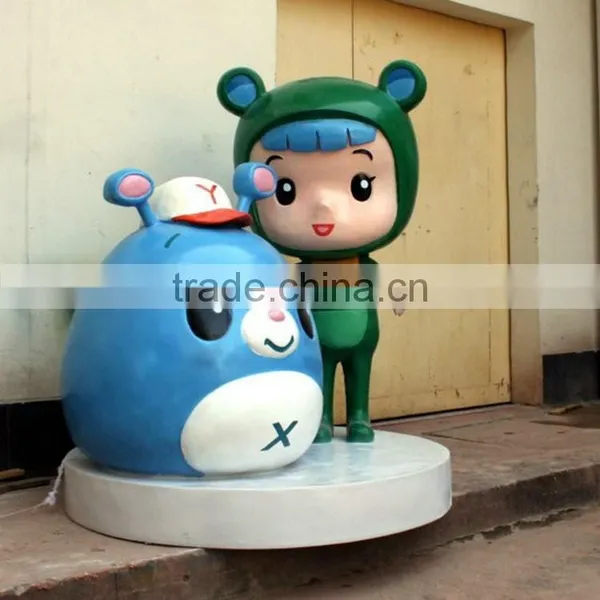 Fiberglass Little Girl Cartoon Mascot photo-3
