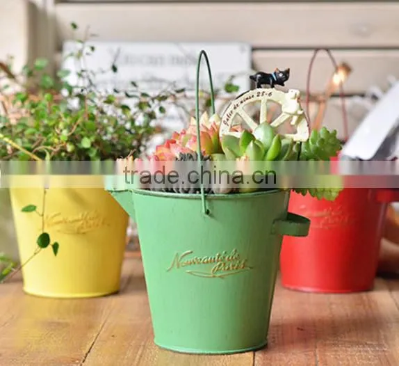 Cheap Mini Garden/home Metal Flower Pot Planter for Kids photo-2