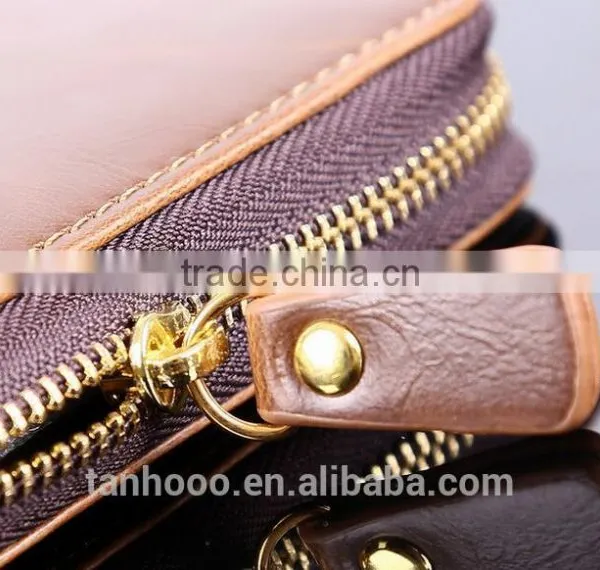 RFID Protection Men Leather Passport Holder Mobile Phone Card Holder photo-3